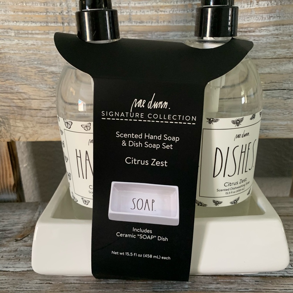 Rae Dunn Hand Soap and Dish Soap W/ Dish